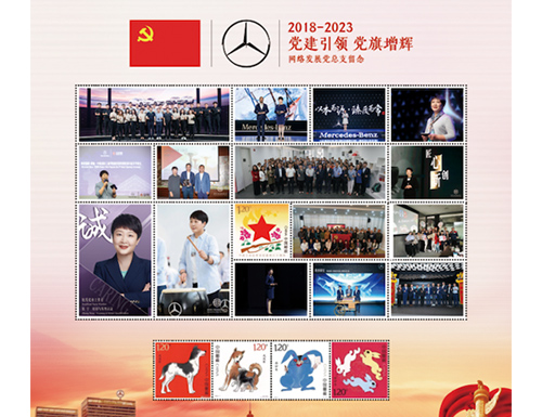 为网络发展党总支定制的邮票